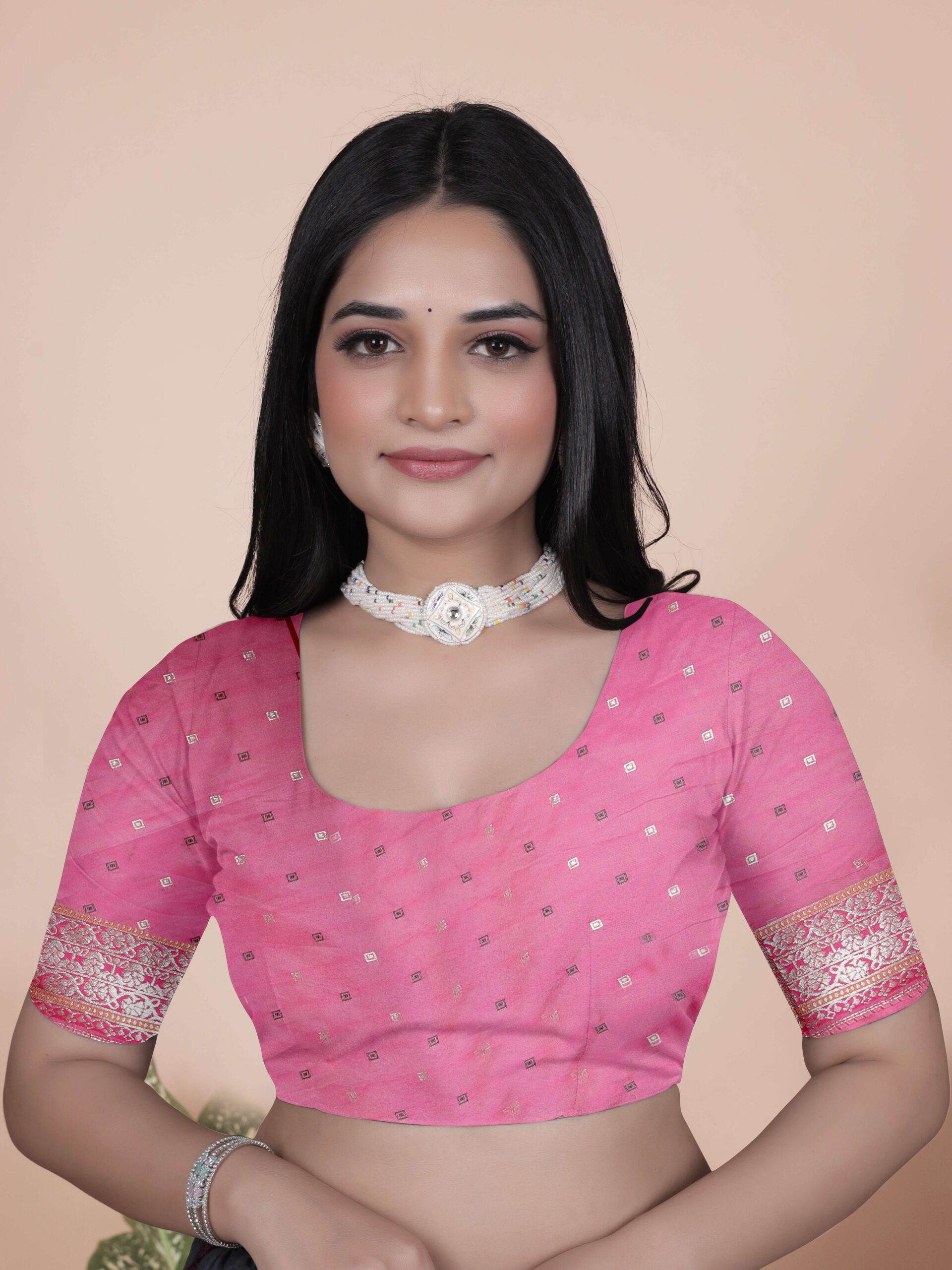 Orange & Pink Banarasi Silk Saree with Silver Zari | Wedding & Festive Saree | Traditional Banarasi Saree with Rich Contrast Pallu - Image 4