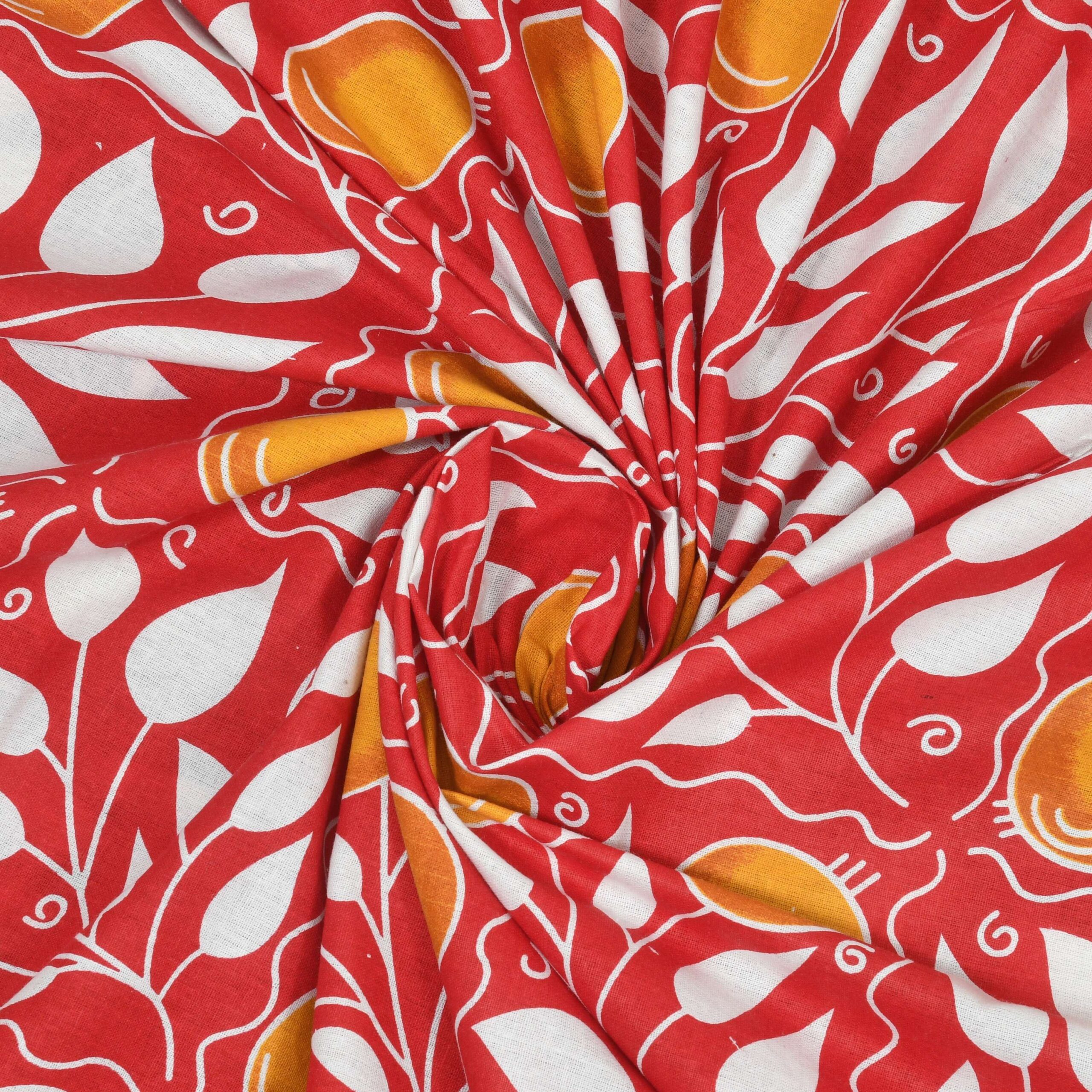 Rajasthani Traditionally Printed Cotton Doublebed Bedsheet With Pack of 2 Pillow Covers - Image 5